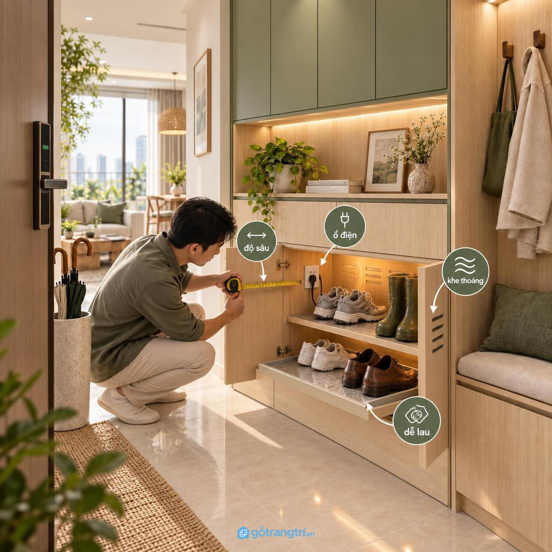 Checklist trước khi đặt tủ máy sấy giày