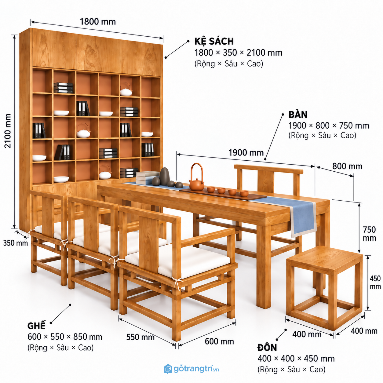Bàn tiếp khách gỗ kiểu Trung Hoa cho phòng trà, tiếp khách Bàn tiếp khách gỗ kiểu Trung Hoa cho phòng trà, tiếp khách