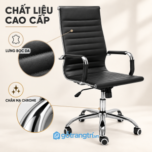 Bề mặt bọc da dễ lau, khung kim loại sáng