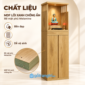Bề mặt vân gỗ đẹp, dễ vệ sinh