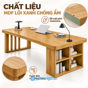 Bề mặt vân gỗ đẹp, thuận tiện vệ sinh