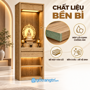 Bề mặt vân gỗ màu nâu dễ phối nội thất
