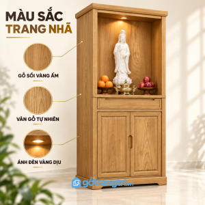 Bề mặt vân gỗ sáng, dễ phối nội thất