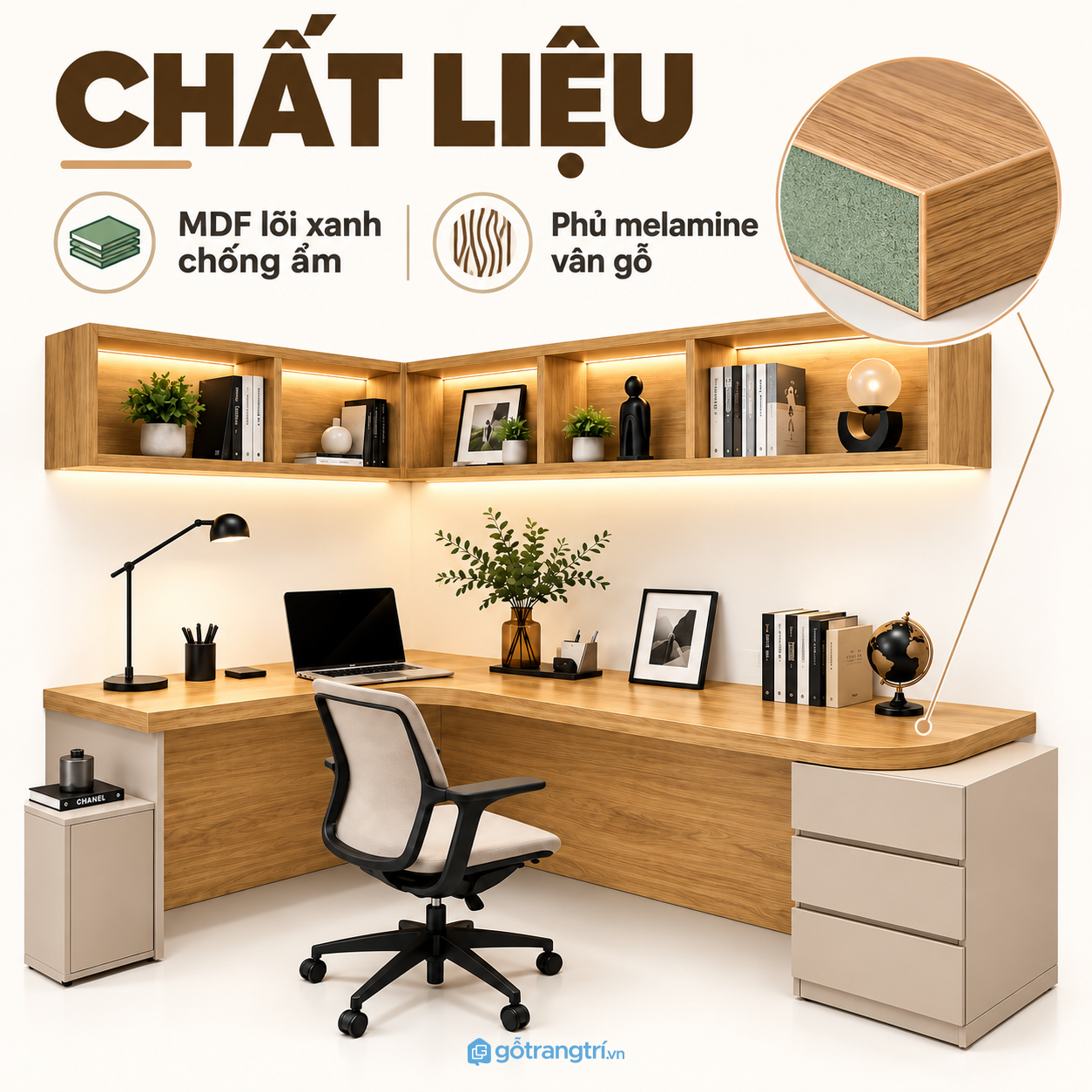 Chất liệu bề mặt dễ vệ sinh, phù hợp sử dụng hằng ngày