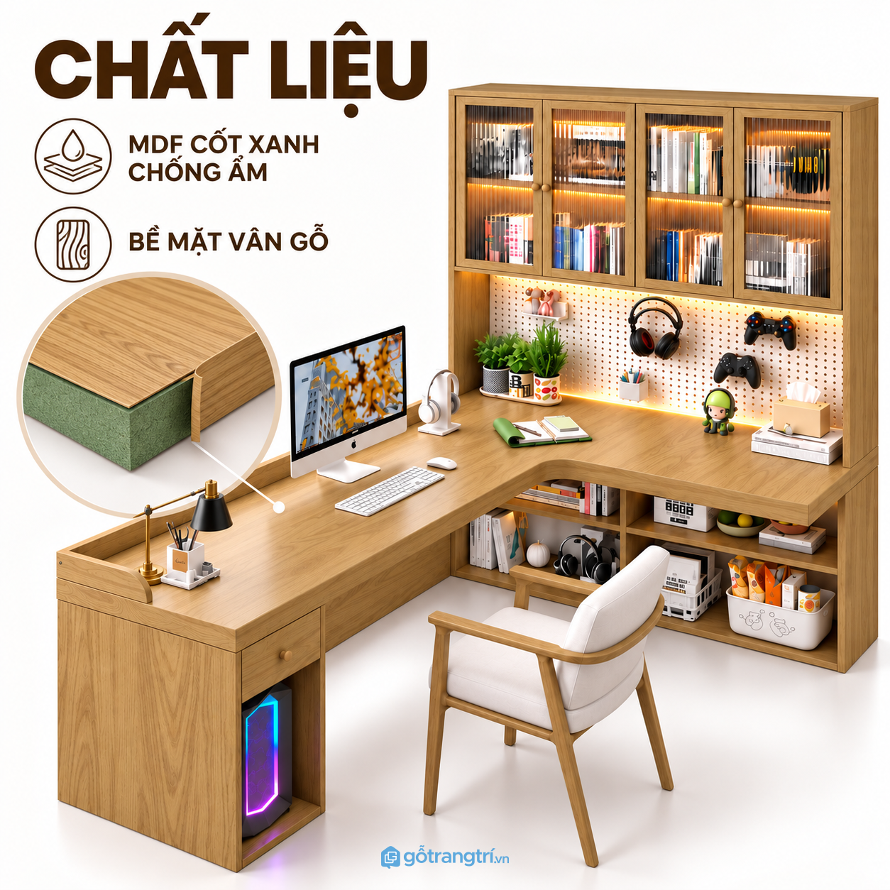 Chất liệu bền đẹp, hỗ trợ chống ẩm và dễ vệ sinh