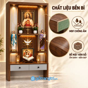 Chất liệu và bề mặt màu gỗ tạo cảm giác ấm áp