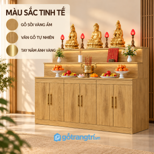 Dễ bố trí trong phòng khách và phòng thờ riêng