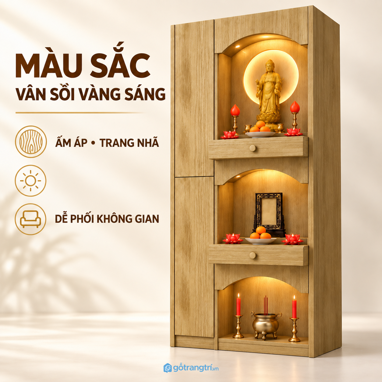 Dễ kết hợp với nhiều không gian nội thất