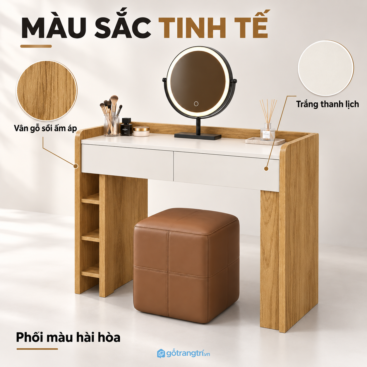 Dễ phối hợp với nhiều không gian nội thất phòng ngủ