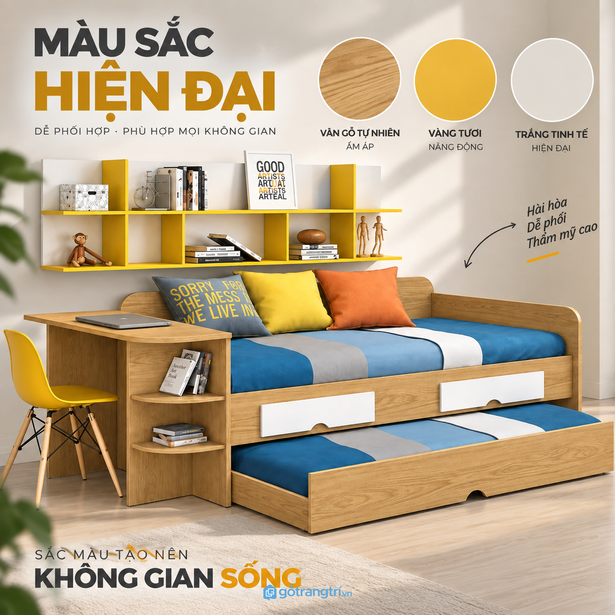 Dễ phối hợp với nhiều không gian nội thất Dễ phối hợp với nhiều không gian nội thất