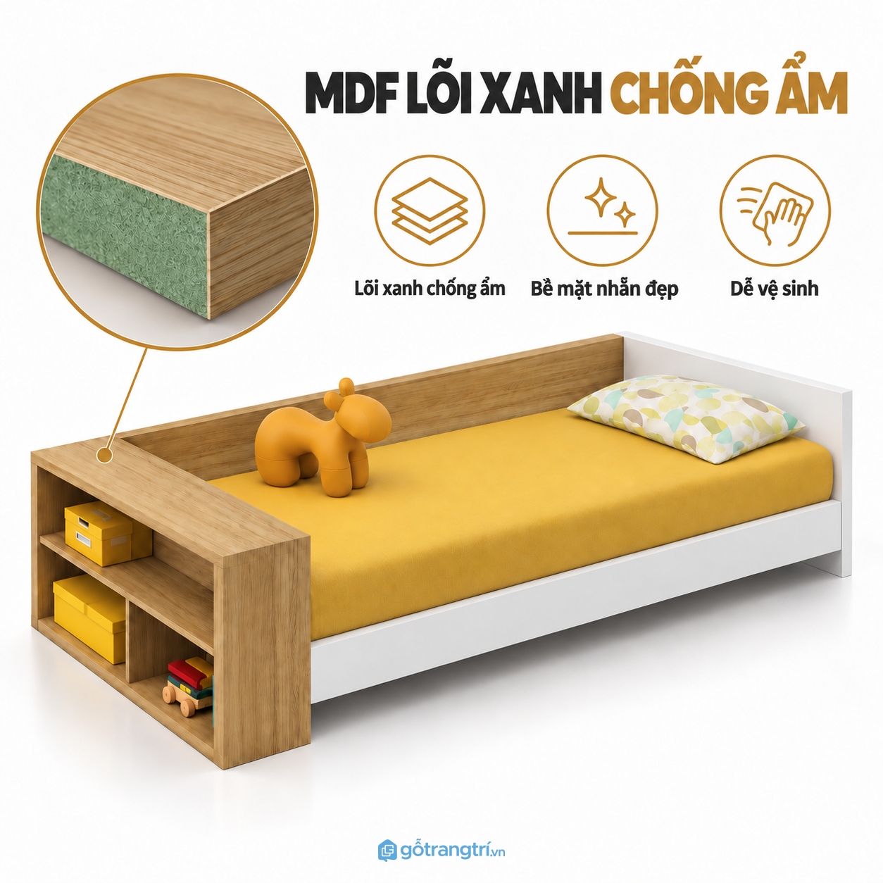 Dễ phối hợp với nhiều không gian phòng trẻ em