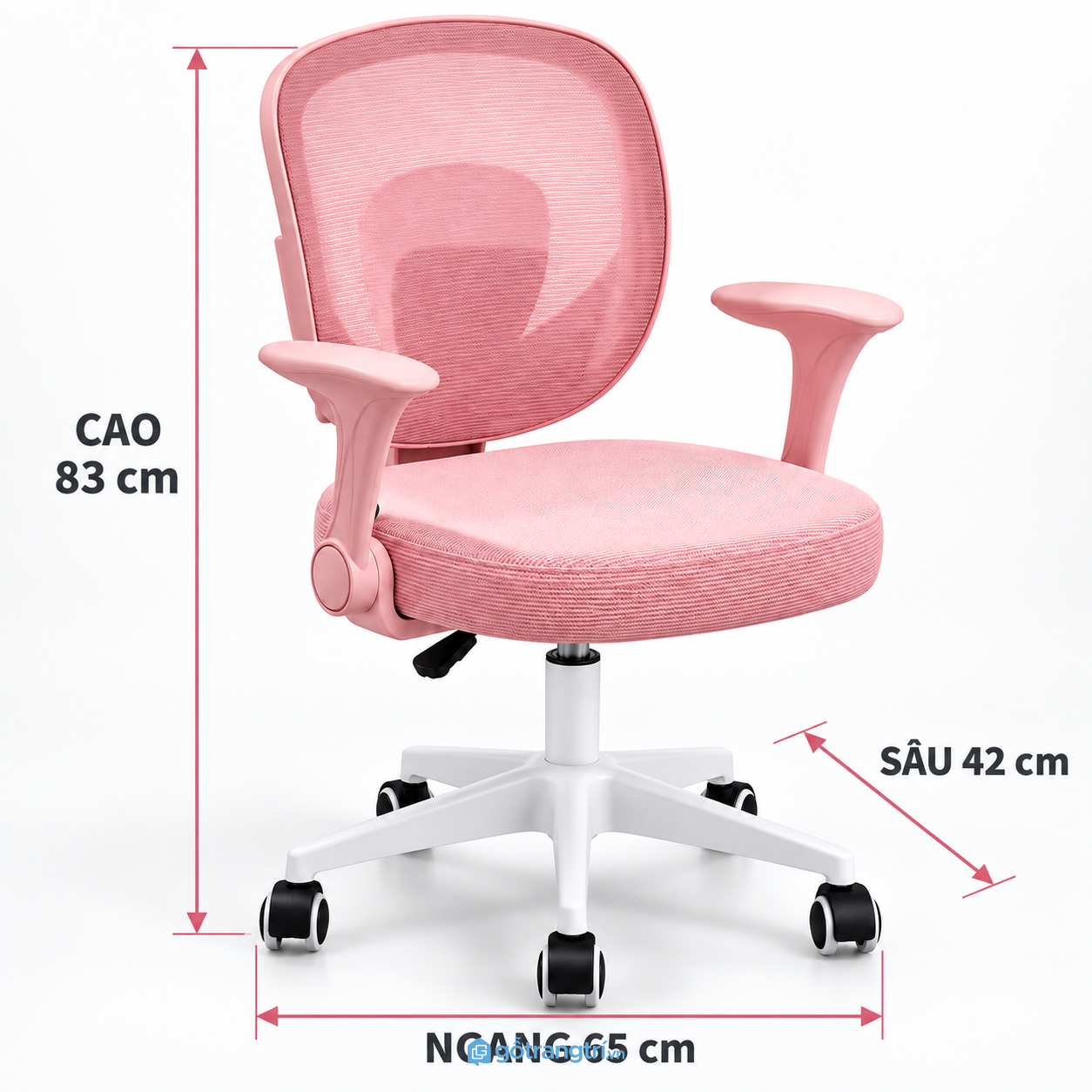 Ghế xoay học sinh lưng lưới cho bé, nhiều màu dễ chọn