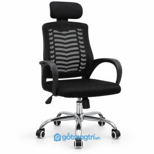 Ghế xoay văn phòng lưng lưới có tựa đầu 5 50 500 5000 50000 GHS-7010 - hình ảnh thực tế 1
