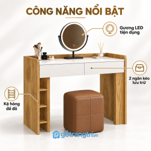 Hai ngăn kéo giúp sắp xếp mỹ phẩm gọn hơn