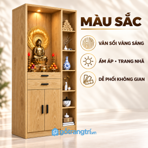Kệ mở bên hông tăng thêm không gian sử dụng