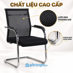 Khung kim loại bền, lưng lưới thông thoáng