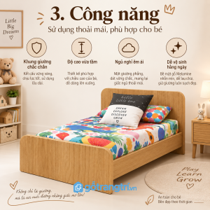 Kích thước 205x105cm phù hợp nhu cầu ngủ một người