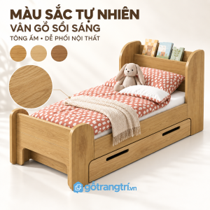 Kích thước gọn, dễ bố trí cùng bàn học và tủ áo