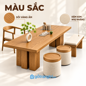 Kiểu dáng tối giản dễ kết hợp nhiều loại ghế