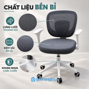 Lưng lưới thông thoáng, phù hợp khi bé ngồi học lâu