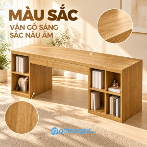 Màu gỗ dễ phối với nhiều không gian nội thất