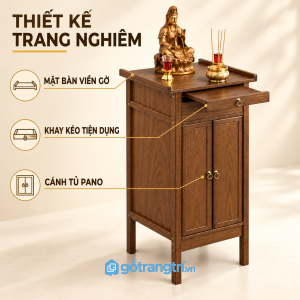 Màu gỗ nâu ấm, dễ tạo không gian trang nghiêm