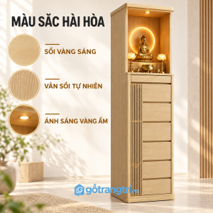 Màu gỗ sáng dễ phối với nội thất trong nhà