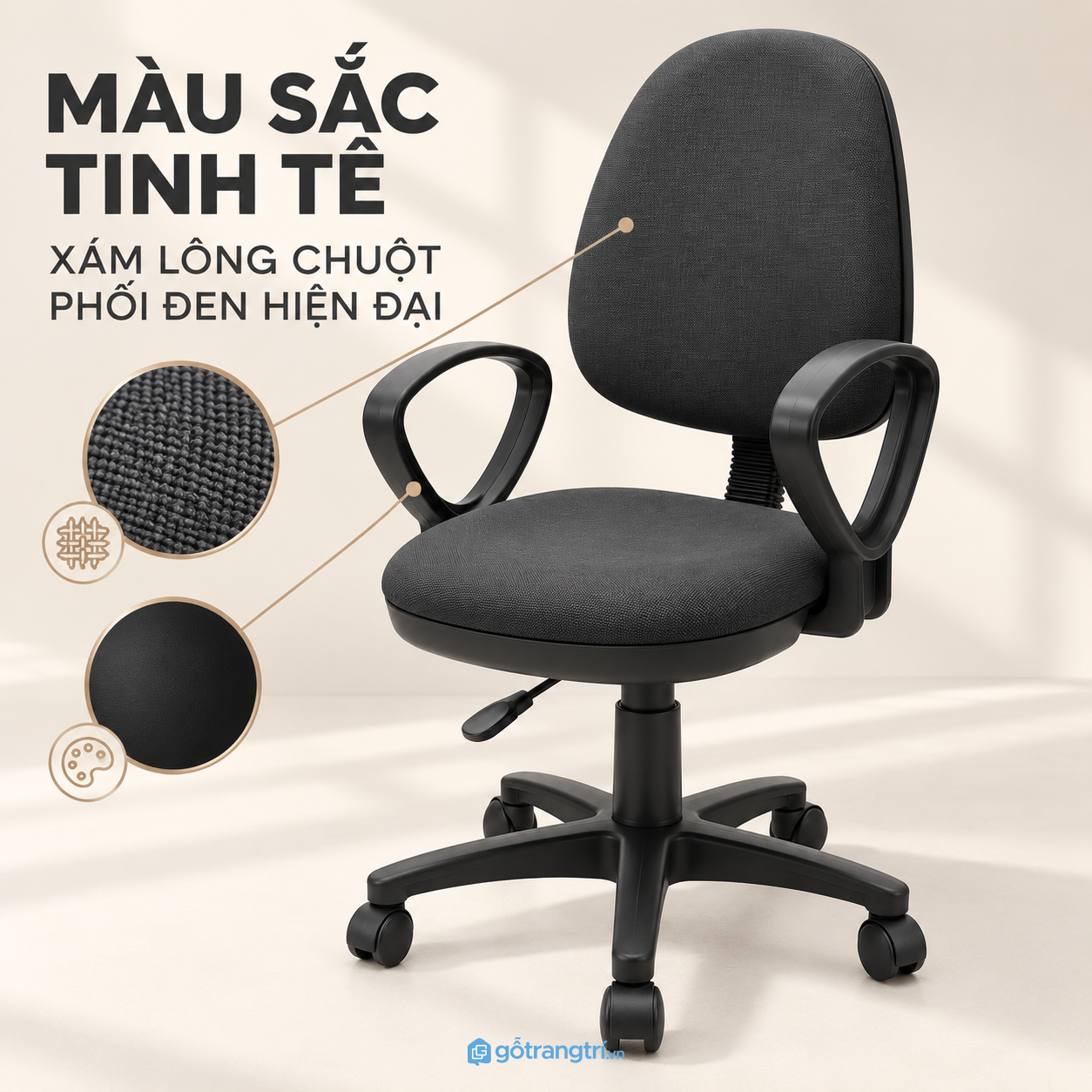 Nâng hạ chiều cao phù hợp với nhiều loại bàn