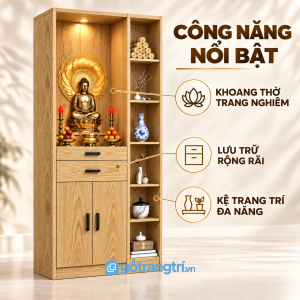 Ngăn kéo và tủ kín giúp cất đồ gọn gàng