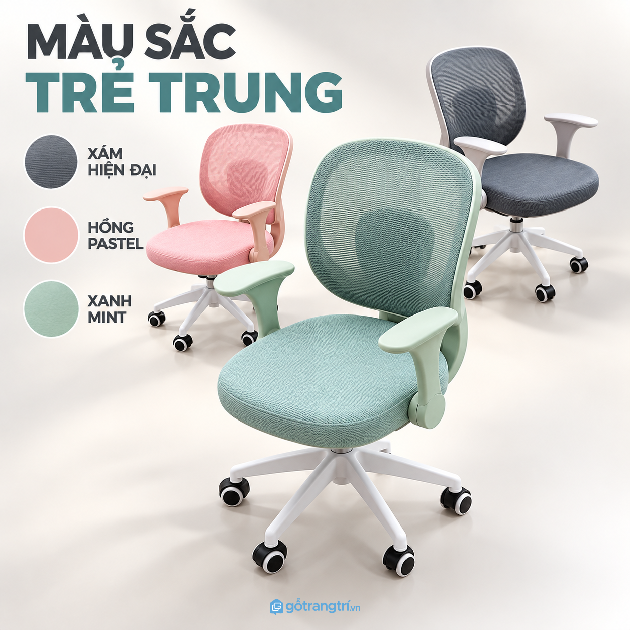 Nhiều màu để phối cùng bàn học và phòng của bé