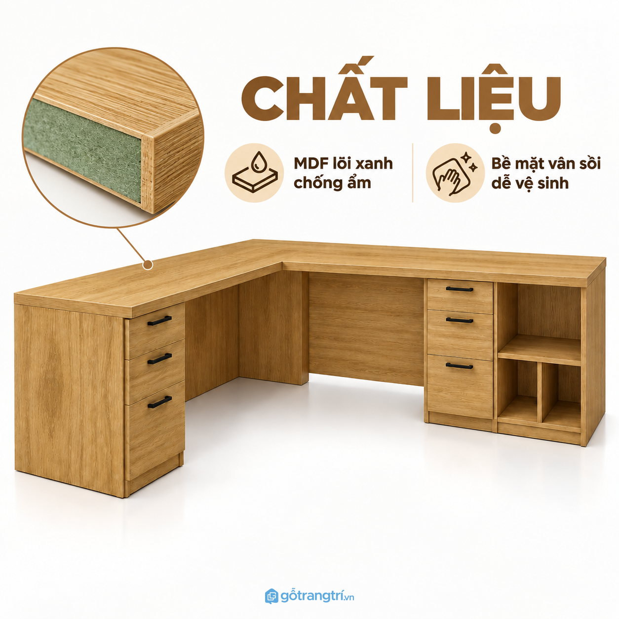 Phù hợp phòng làm việc tại nhà và văn phòng cá nhân