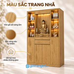 Phù hợp phòng thờ gia đình và không gian nội thất gỗ