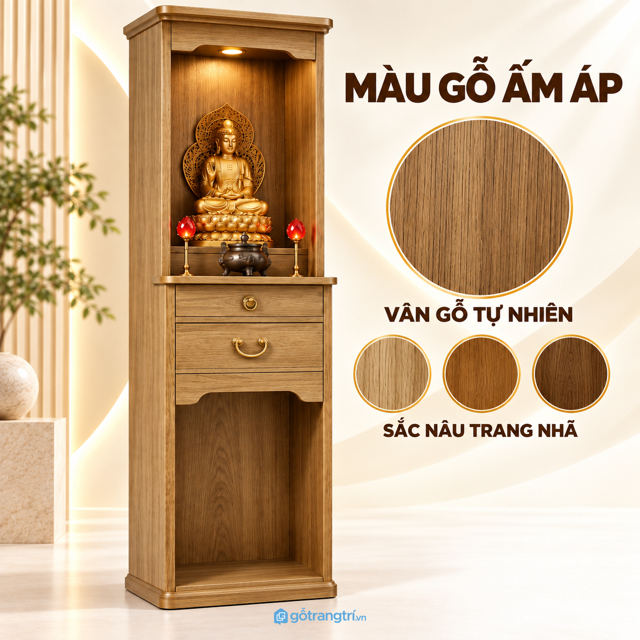 Phù hợp phòng thờ và nhiều không gian nội thất