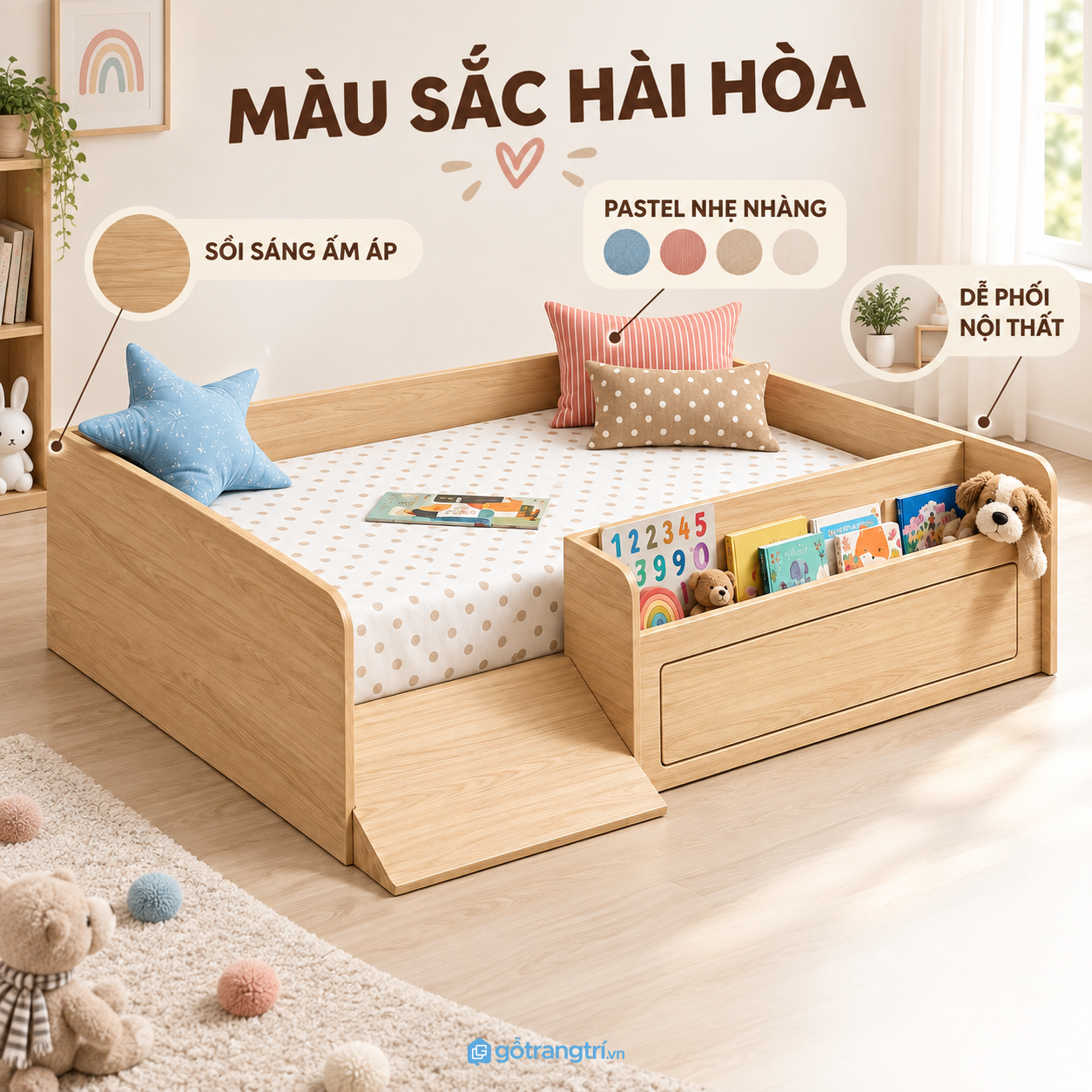 Tận dụng khoảng trống dưới giường để cất đồ Tận dụng khoảng trống dưới giường để cất đồ