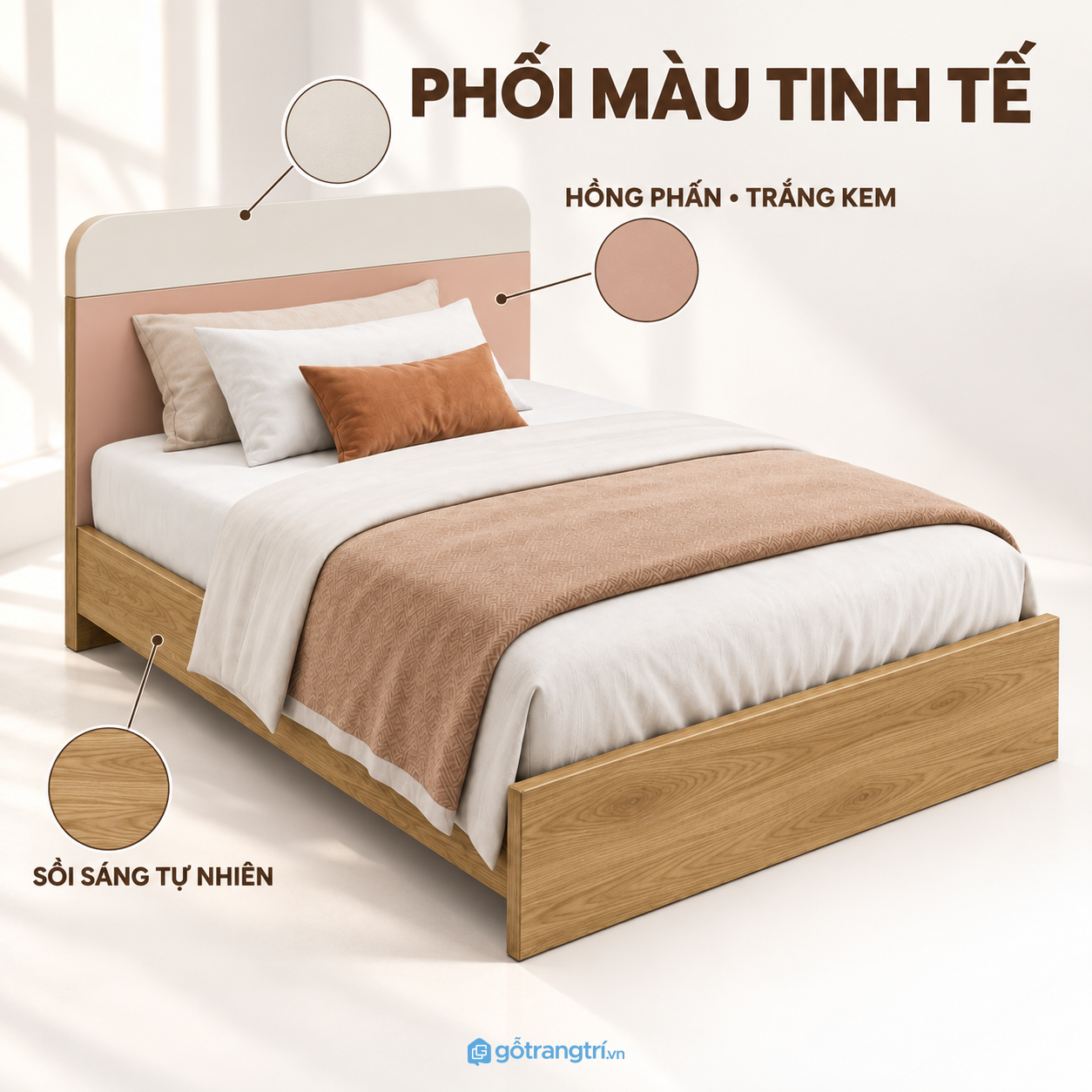 Thiết kế 2 màu tạo điểm nhấn cho phòng ngủ Thiết kế 2 màu tạo điểm nhấn cho phòng ngủ