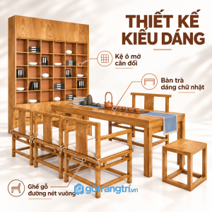 Thiết kế Á Đông với đường nét vuông vắn