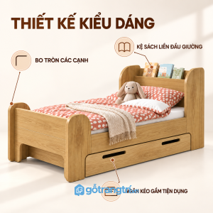 Thiết kế bo góc mềm mại, phù hợp phòng trẻ