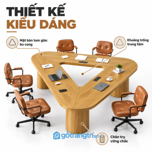 Thiết kế bo góc phù hợp làm việc theo nhóm