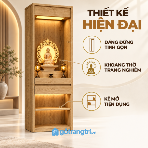 Thiết kế cao gọn, giữ sự trang nghiêm