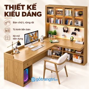 Thiết kế chữ L hiện đại, tận dụng tốt góc phòng
