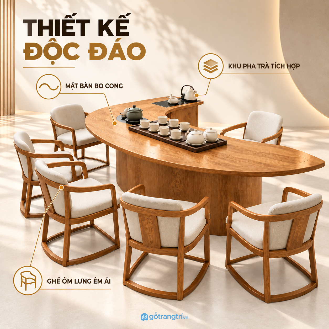 Thiết kế dáng cong hiện đại, giữ nét Á Đông