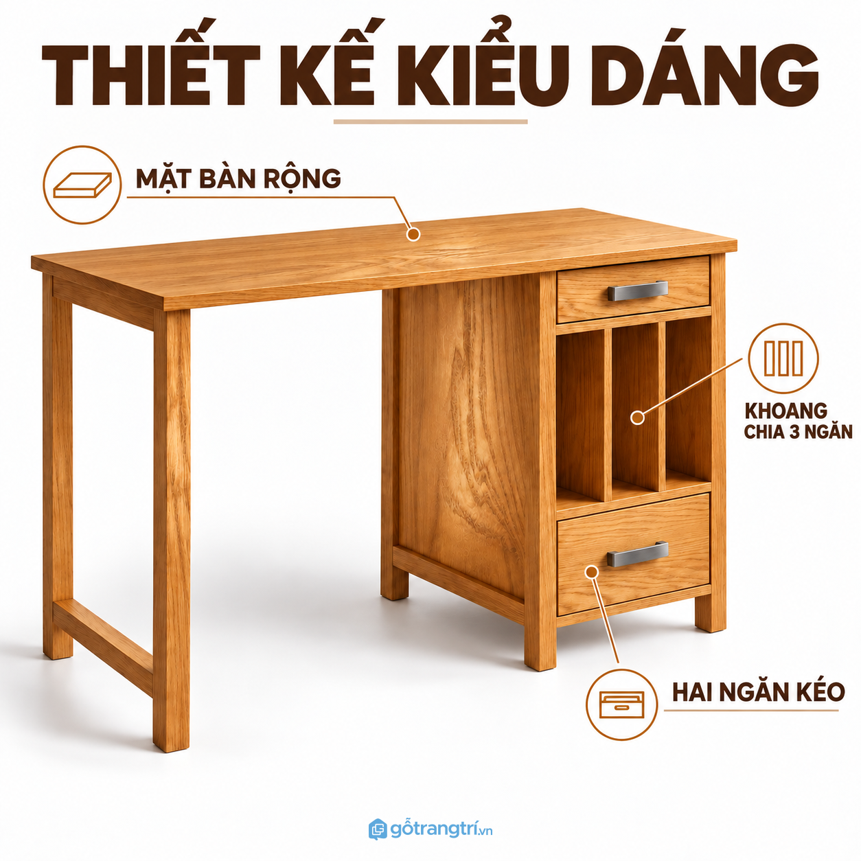Thiết kế đơn giản, phù hợp không gian hiện đại Thiết kế đơn giản, phù hợp không gian hiện đại