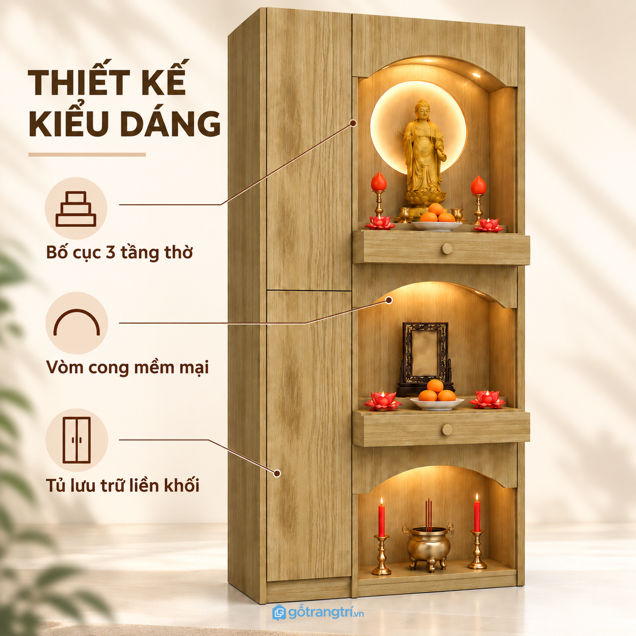 Thiết kế đứng hiện đại, tiết kiệm diện tích