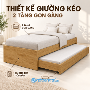 Thiết kế hiện đại, gọn hơn giường tầng truyền thống