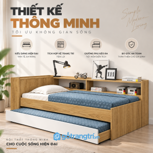 Thiết kế hiện đại, gọn hơn giường tầng truyền thống