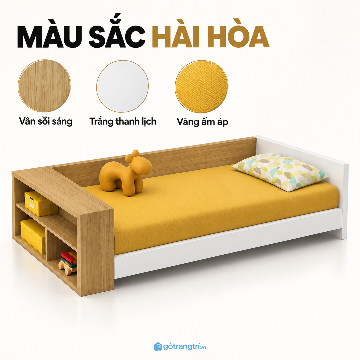 Thiết kế hiện đại, màu trắng dễ phối