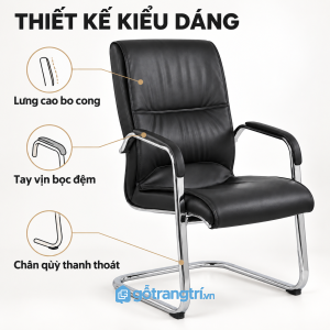 Thiết kế lưng cao hiện đại, hình thức gọn gàng