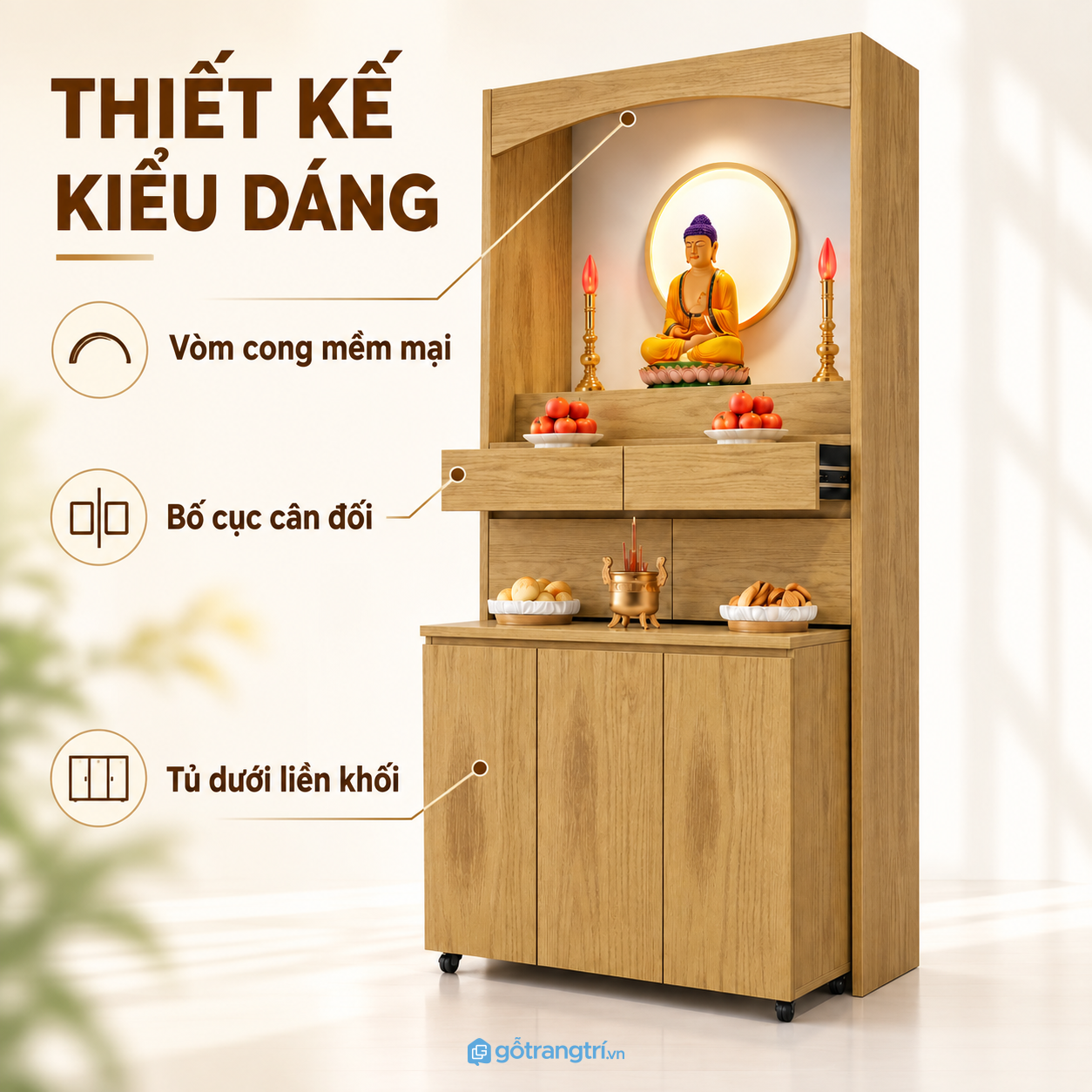 Thiết kế nhiều tầng, bố cục rõ ràng