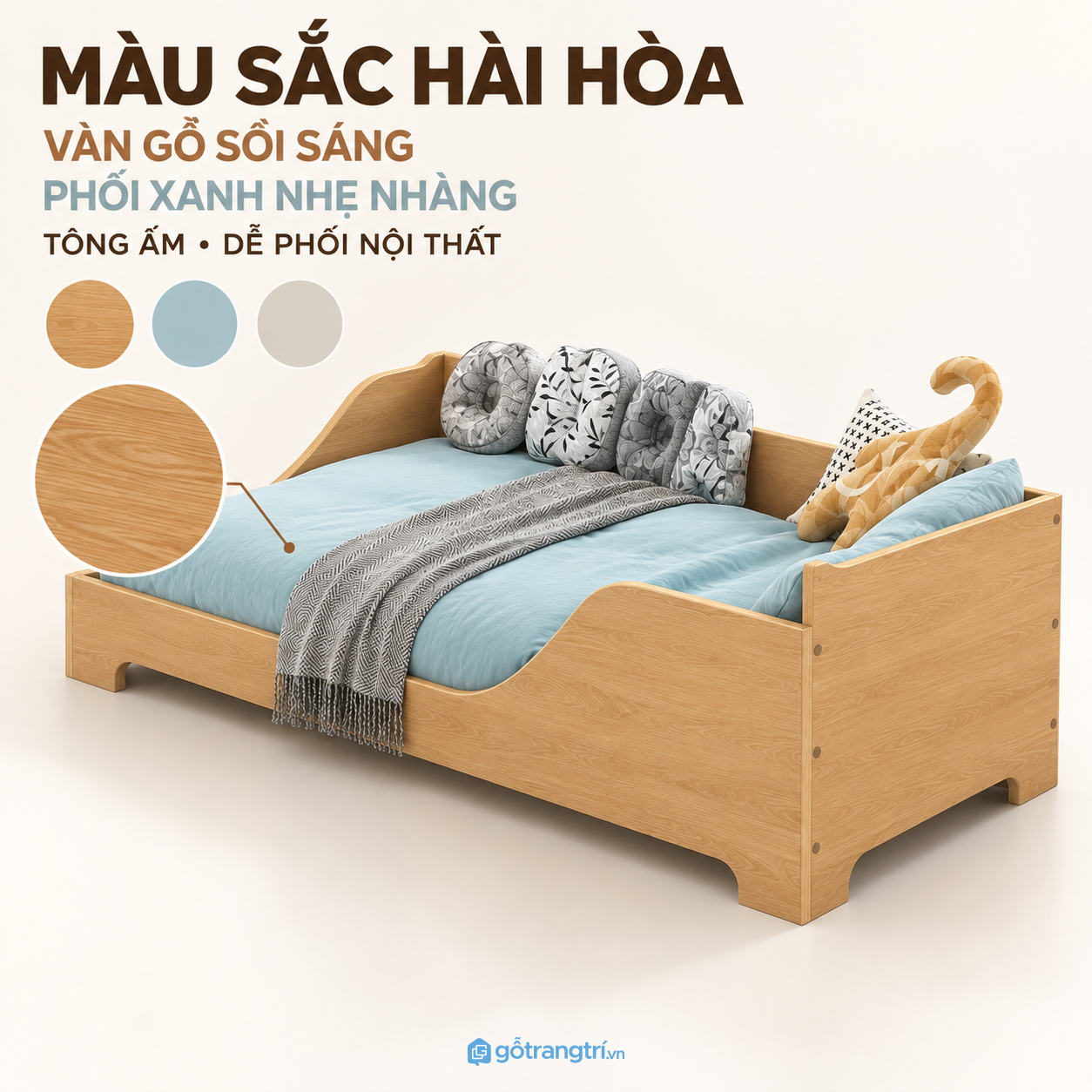 Thiết kế tối giản, màu trắng dễ phối nội thất