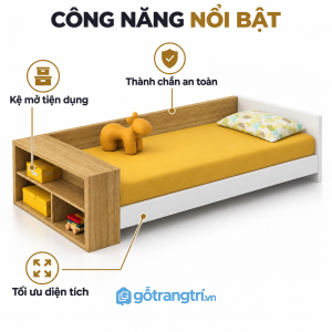 Tích hợp kệ để đồ tiện lợi cho bé